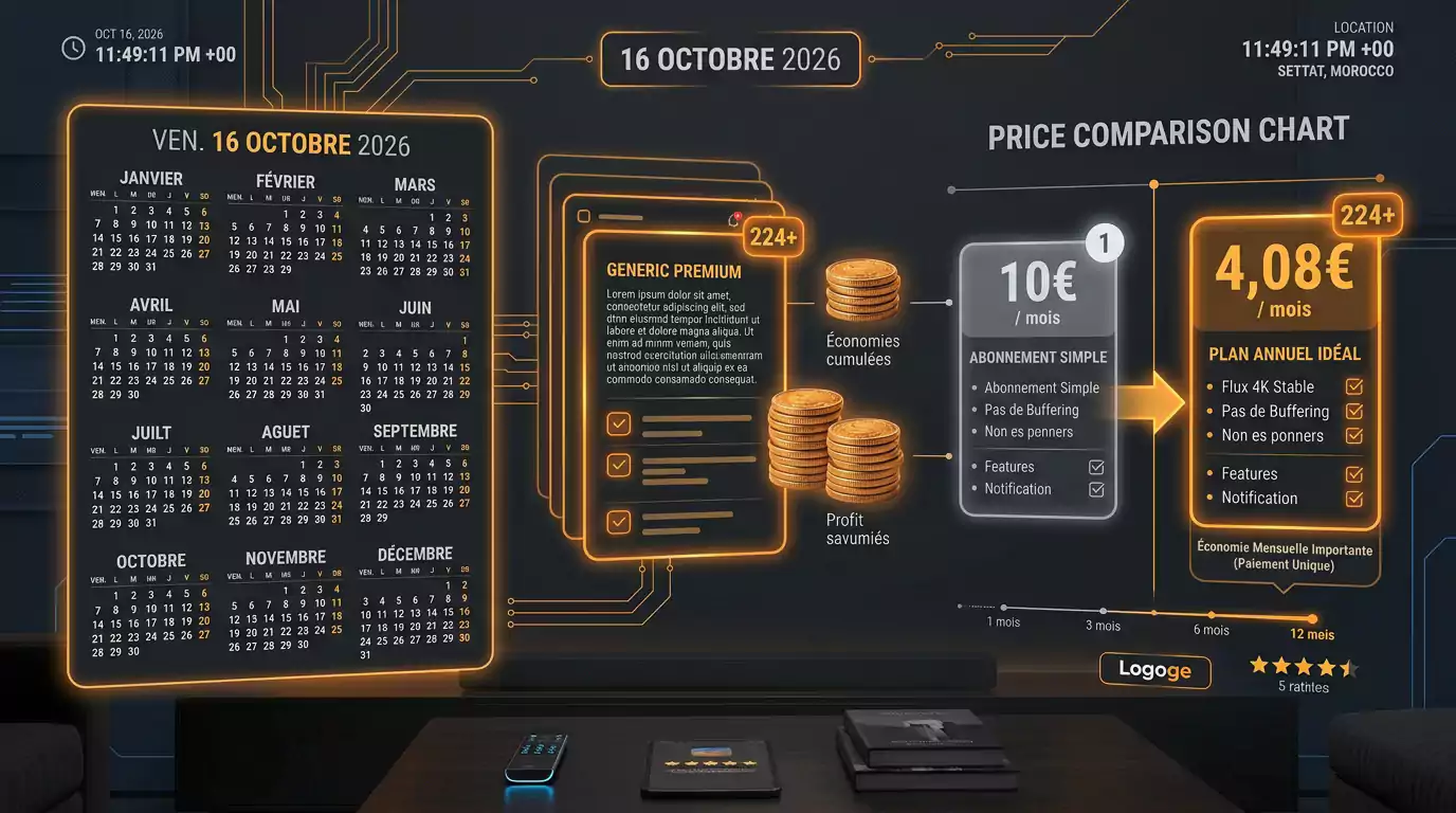Abonnement IPTV 12 Mois : Pourquoi C'est le Plus Rentable (4,08 €/mois)